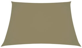 Para-sol estilo vela tecido oxford trapézio 2/4x3 m bege