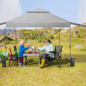 Tenda 3x3m pop up Dobrável para Exterior com Duas Metades de Toldo Tenda Portátil Ajustável em Altura para campismo, festas, eventos