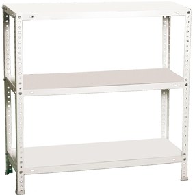 Estante com 3 Prateleiras METÁLICA ADVANTAGE 3/300 BRANCO Casa, Escritório, Garagem, Despensa, Sotão Capacidade P/ prateleira 75 Kg Dimensões 900x900x