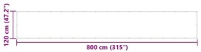 Tela de varanda 120x800 cm 100% poliéster oxford laranja