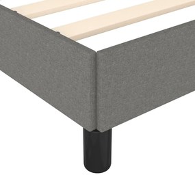 Estrutura de cama sem colchão cinza escuro 120x190 cm tecido