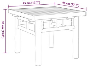 Mesa de centro 45x45x35 cm bambu