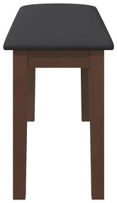 Banco 90 cm madeira seringueira maciça castanho