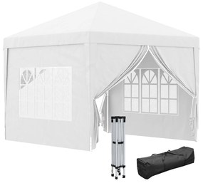 Tenda de Jardim com Paredes Laterais Amovíveis Janelas Porta com Zíper