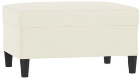 4 pcs conjunto de sofás com almofadas veludo cor creme
