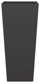 Vaso/floreira de jardim 35x35x75 cm aço preto