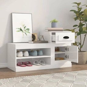 Sapateira 100x42x60 cm derivados de madeira branco brilhante