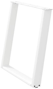 Pernas p/ mesa de jantar 2 pcs forma U 70x(72-73) cm aço branco