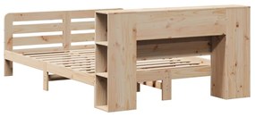 Cama sem colchão 135x190 cm madeira de pinho maciça