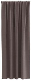 Cortinas opacas 2 pcs Castanho escuro 245 x 140 cm Poliéster