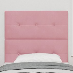 Cabeceira vidaXL Botões Estofada Rosa 100 cm Veludo