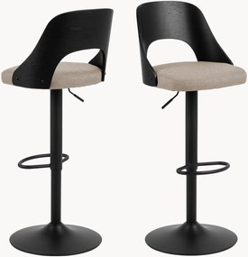 Cadeira de bar giratória estofada Lucy