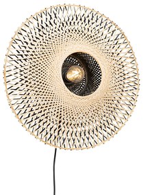 LED Candeeiro de Parede Inteligente Bambu 50 cm com Tomada incl. Wifi A60 - Rina Oriental