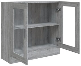 Vitrine 82,5x30,5x80 cm derivados madeira cinzento sonoma