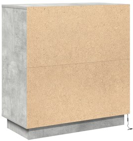 Buffet vidaXL com LED Cinza Concreto 71x34,5x75 cm de madeira engenhei