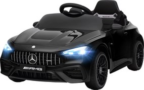 Carro elétrico infantil Mercedes AMG CLE 53, 12 V, 2 motores, comando parental de 2,4 GHz, 99 x 55 x 43 cm, preto