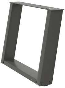 Pés para mesa de centro em forma de U, 2 peças, antracite, 70x (42-43)