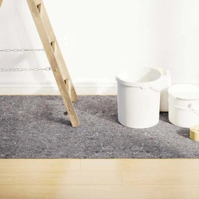 vidaXL Tapete p/ pintor em velo antiderrapante 10 m 220g/m² cinzento