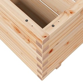 Vaso/floreira de jardim 90x60x49,5 cm madeira de pinho maciça