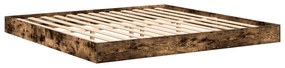 Cama Estante Carvalho Fumado 180x200 cm Madeira Engenharia