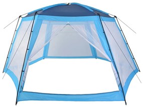 Tenda para piscina 590x520x250 cm tecido azul