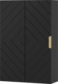 Armário de parede para casa de banho 40 x 15 x 60 cm, armário de medicamentos de parede, móvel de arrumação com prateleira ajustável preto