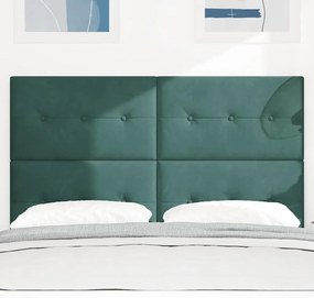 Cabeceira LED Verde Escuro 72 cm Veludo