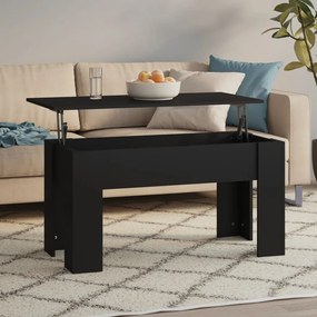 vidaXL Mesa de centro 101x49x52 cm madeira processada preto