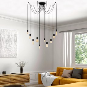 Candeeiro de Teto Kabluni – Preto – 186 x 186 cm