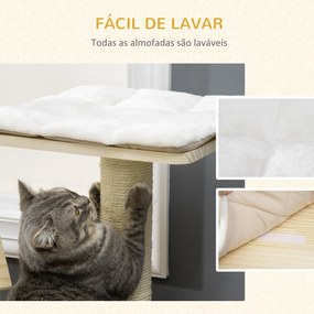 PawHut Árvore Arranhador para Gatos Altura 125cm Torre para Gatos com