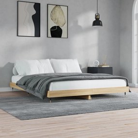 Estrutura cama s/ colchão derivados de madeira carvalho sonoma