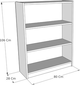 Estante Holiday – Branco – 80 cm x 106 cm x 28 cm