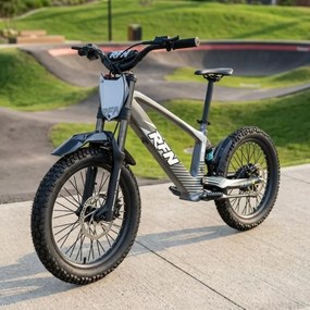 Bicicleta elétrica infantil 500W Roan RXF Evo Racing 18" Cinzenta