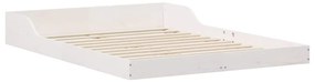 Estrutura da Cama Branco 140 x 190 cm Madeira de pinho maciça
