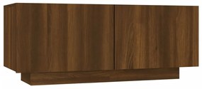 Conjunto móveis de TV 2pcs c/ LEDs madeira carvalho castanho