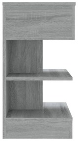 Mesa cabeceira 40x35x65 cm derivados de madeira cinzento sonoma
