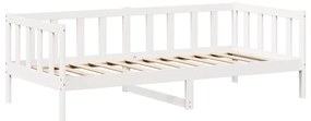 Conj. sofá-cama e banco c/ telhado 80x200cm pinho maciço branco