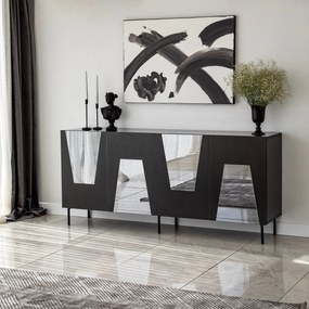 Console Venice – Preto Fumê – 180x80x40 cm