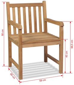 Cadeiras de exterior 2 pcs madeira teca maciça
