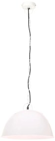 Candeeiro suspenso vintage indust. redondo 25 W 41 cm E27 branco