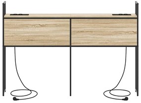 Cabeceira de armazenamento com cabeceira Carvalho sonoma 135 cm