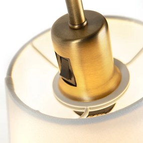 Candeeiro de mesa clássico bronze com cúpula branca - Ashley Clássico / Antigo