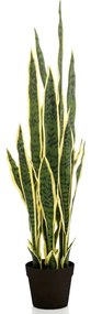 Emerald Planta artificial Sanseveria em vaso plástico 97 cm