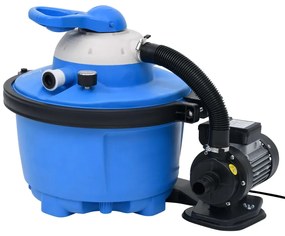 Bomba filtro de areia 385x620x432 mm 200 W 25 L azul e preta