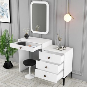 Cómoda Lizbon500 – Branco – 124 cm x 84,7 cm x 40 cm