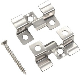 VidaXL Clipes de pavimento 100 pcs c/ 200 parafusos de aço inoxidável
