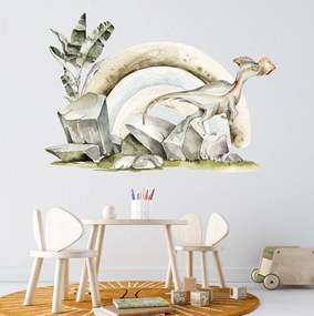 Autocolantes de parede - Dinossauro e Arco-íris