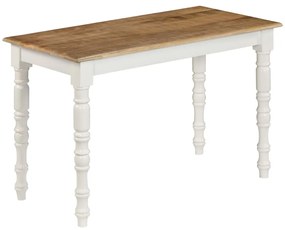 Mesa de jantar 120x60x76 cm madeira de mangueira maciça