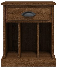 Mesa de cabeceira 43x36x50 cm cor carvalho castanho