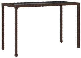 6 pcs conjunto jantar p/ jardim c/ almofadões vime PE castanho